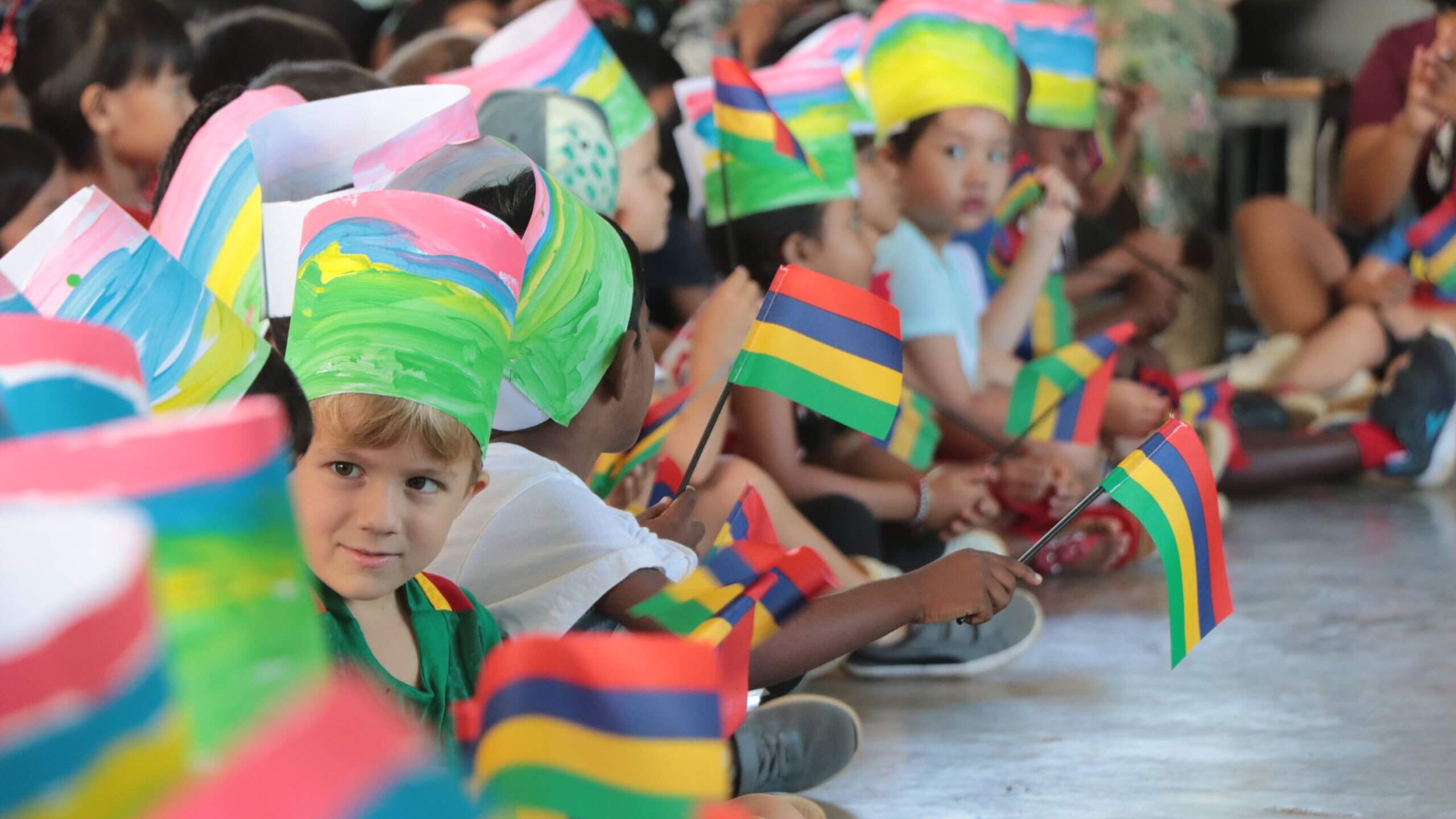 Students dressed up in National Costume to celebrate independence day